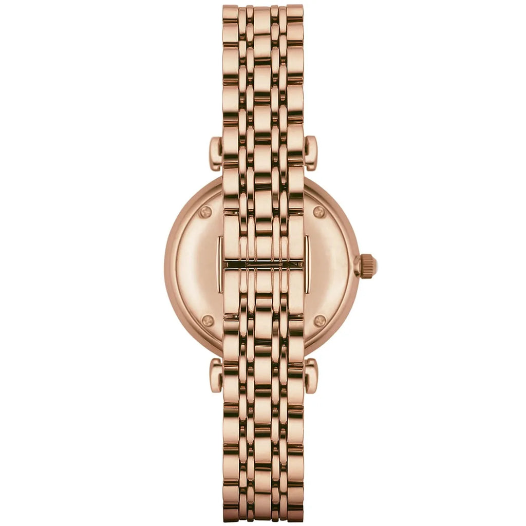 Emporio Armani Gianni T-Bar AR1909 Rose Gold Crystal Ring Watch