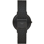 Emporio Armani Kappa AR11252 Black Mesh Strap Crystal Watch