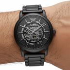 Emporio Armani Luigi AR60045 Meccanico Automatic Full Black Skeleton Watch