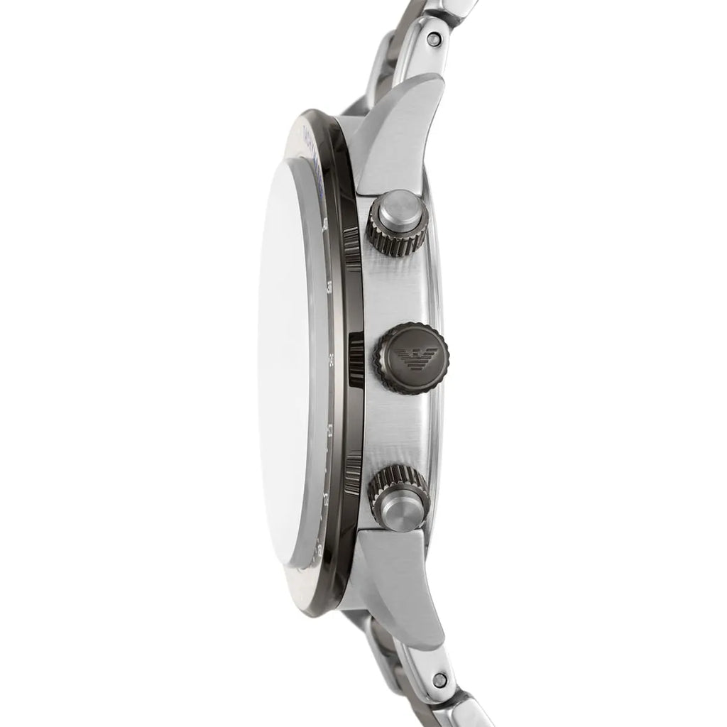 Emporio Armani Mario AR11391 Grey Dial Blue Accents Watch