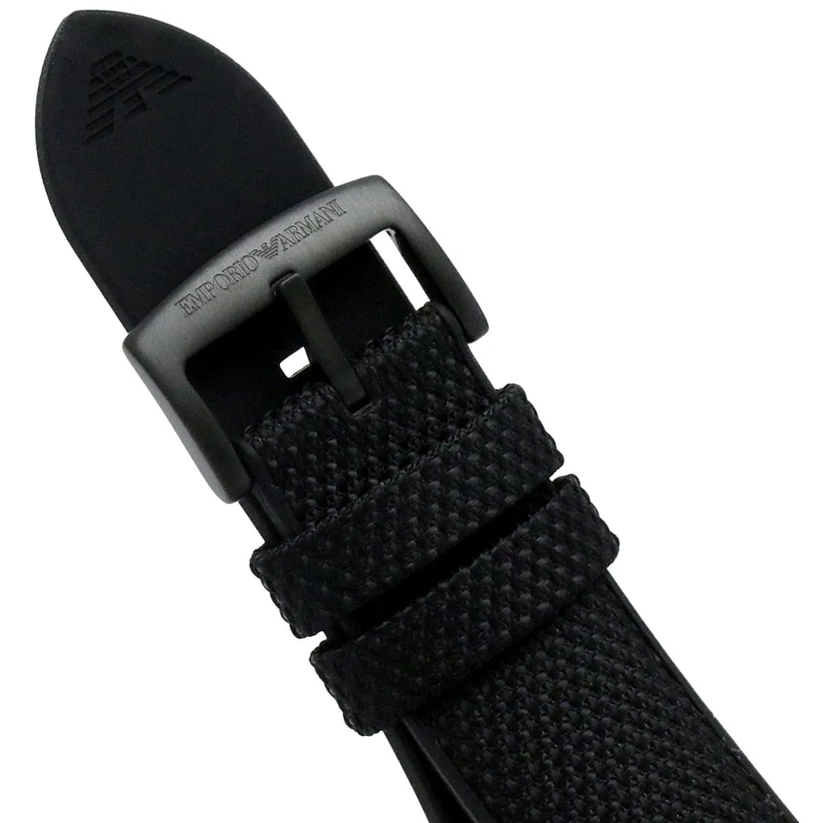 Emporio Armani Mario AR11453 All-Black Chronograph Fabric Watch
