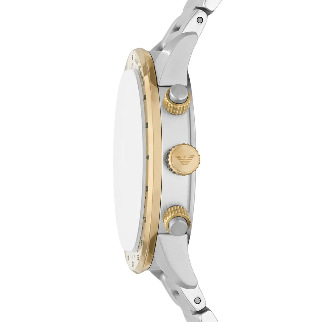 Emporio Armani Mario AR11454 Green Dial Gold Bezel Watch