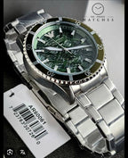 Emporio Armani Meccanico AR60061 Automatic Green Skeleton Dial Watch