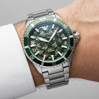 Emporio Armani Meccanico AR60061 Automatic Green Skeleton Dial Watch