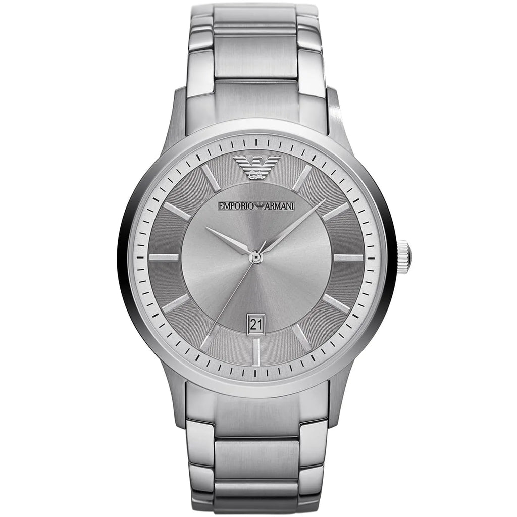 Emporio Armani Renato AR11189 Silver Textured Dial Watch