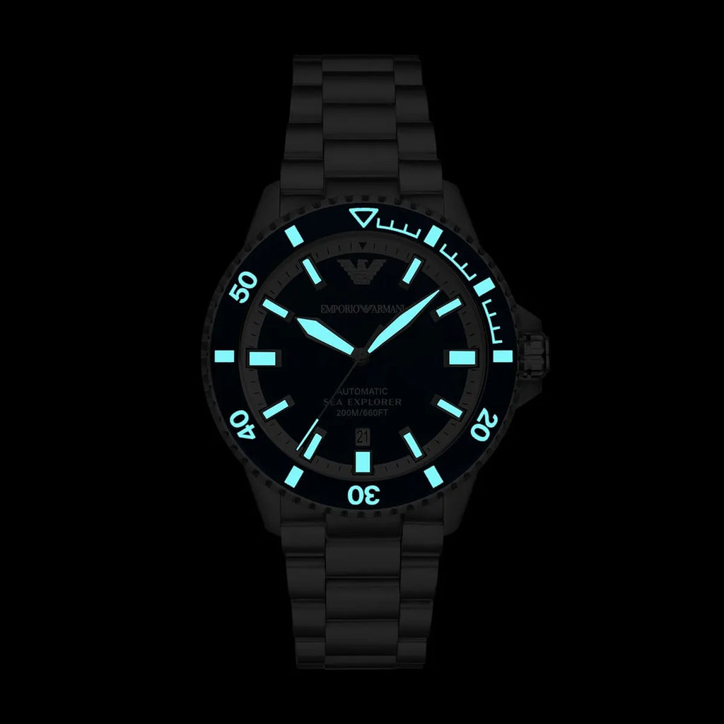 Emporio Armani Sea Explorer AR60079 Automatic Blue Dial Diver's Watch