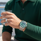 Emporio Armani Sea Explorer AR60088 Automatic Green Dial Diver's Watch