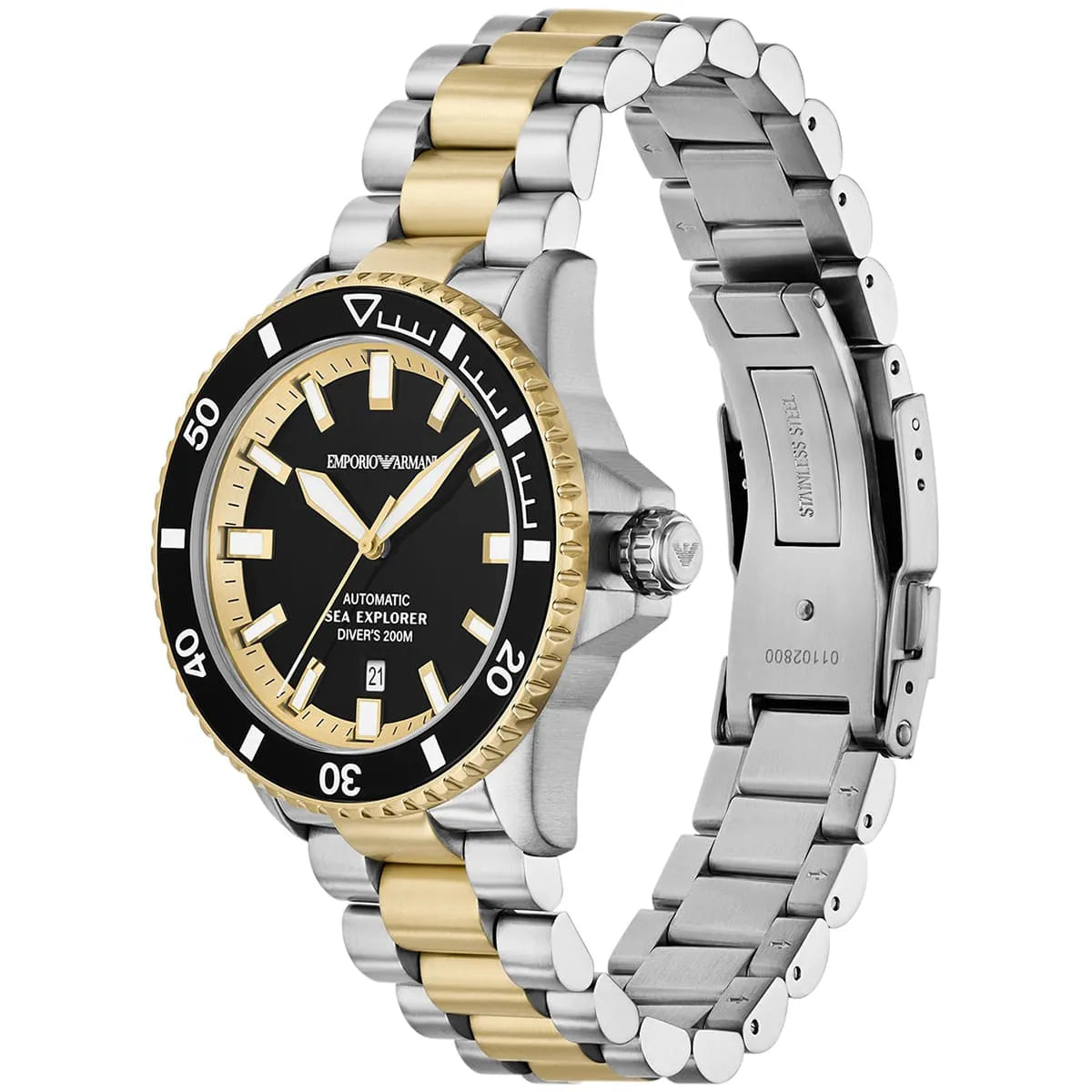 Emporio Armani Sea Explorer AR60089 Automatic Two-Tone Diver's Watch