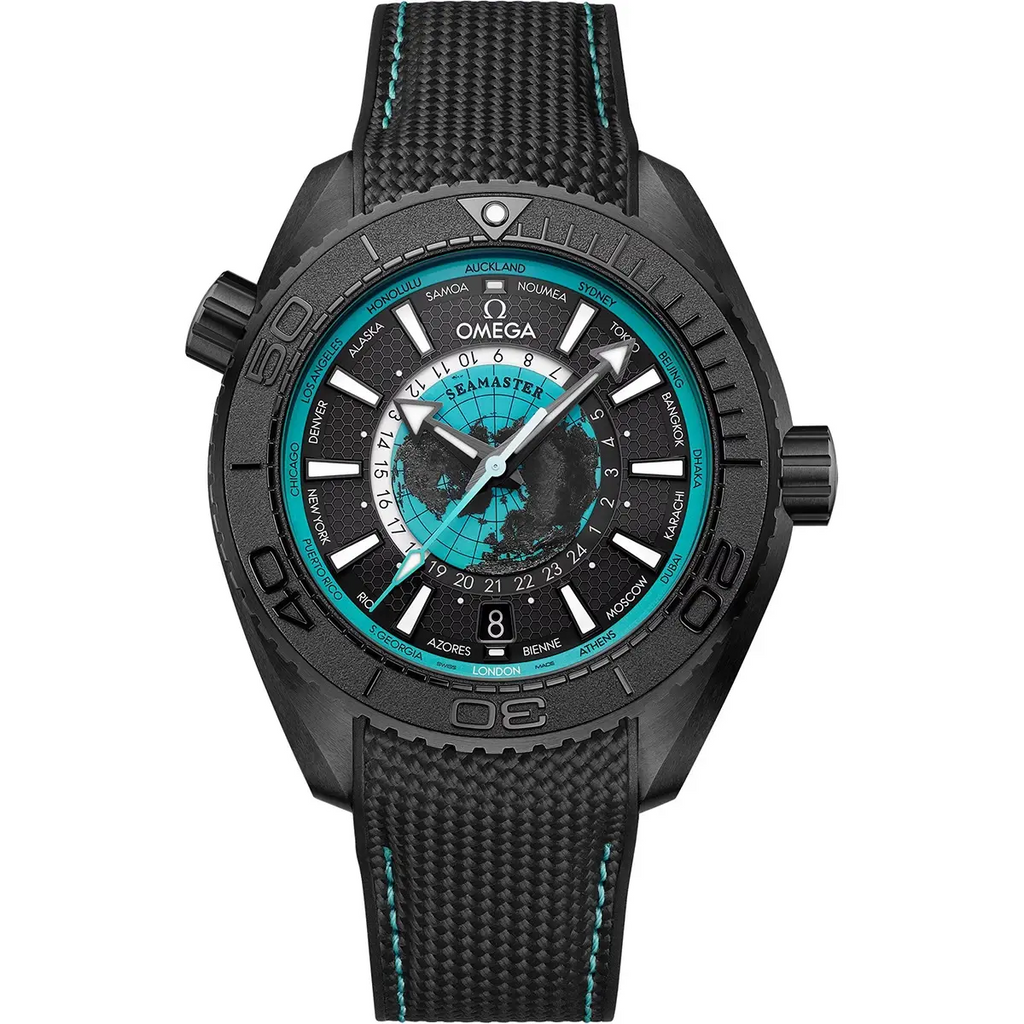 Omega Seamaster Planet Ocean Worldtimer turquoise