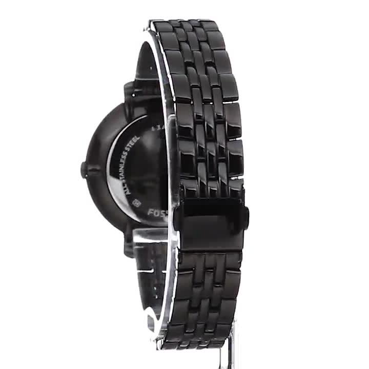 Fossil Jacqueline ES3614 Three-Hand Black Stainless Steel Women's Watch