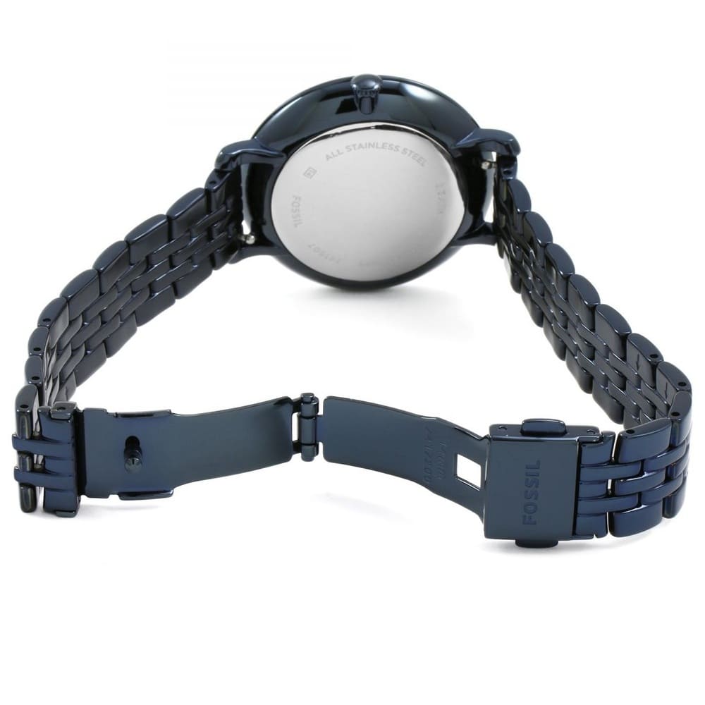 Fossil Jacqueline ES4094 Three-Hand Navy Blue Stainless Steel Women's Watch