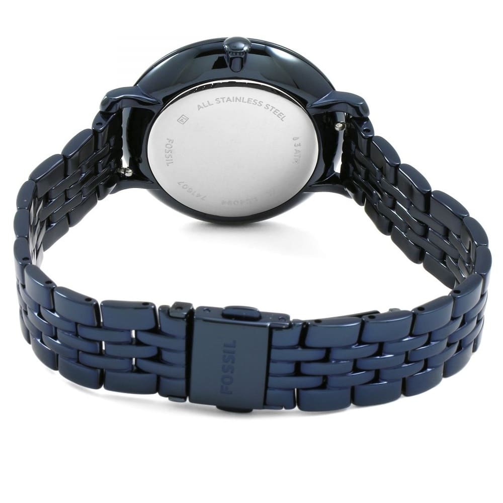 Fossil Jacqueline ES4094 Three-Hand Navy Blue Stainless Steel Women's Watch