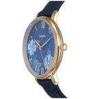 Fossil Carlie Mini ES4673 Floral Navy Leather Watch