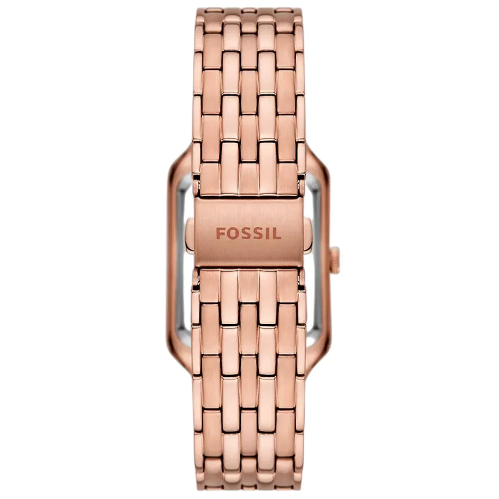 Fossil Raquel ES5323 Three-Hand Brown Mother of Pearl Rose Gold-Tone Stainless Steel Women's Watch
