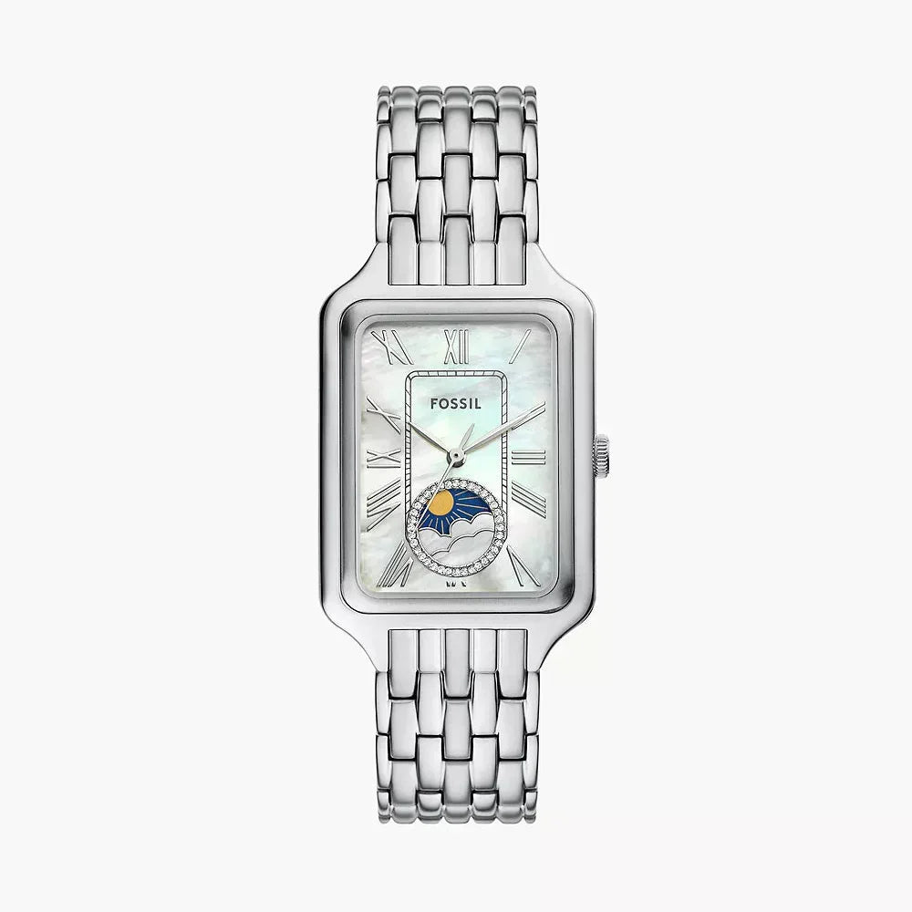 Fossil Raquel ES5400 Sun & Moon Mother of Pearl Silver-Tone Stainless Steel Women's Watch