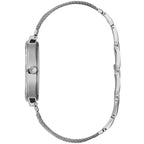 Guess Chiffon W1083L1 Silver Tone Mesh Bracelet Crystal Watch