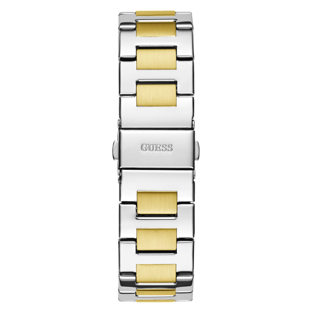 Guess Equality GW0769L3 Two-Tone Silver Gold Coin-Edge Ladies Watch