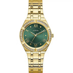 ساعة كوسمو GW0033L8 نسائية ذهبية وخضراء من Guess