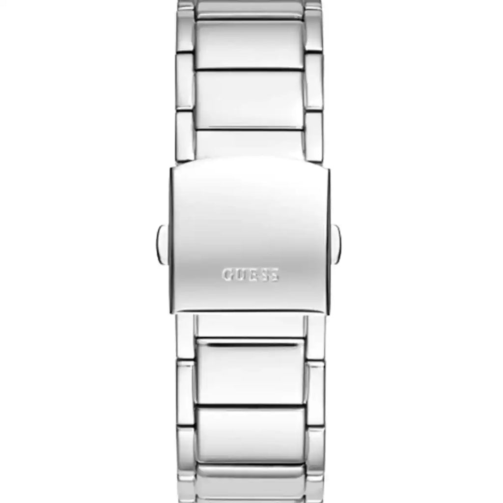 ساعة Guess Phoenix GW0387G1 للرجال باللون الفضي ومرصعة بالماس
