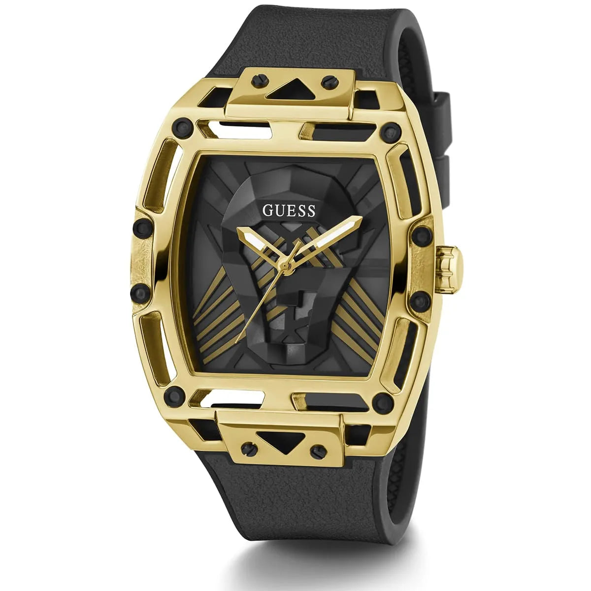 ساعة Guess Legend GW0500G1 للرجال، بمينا أسود ولون ذهبي