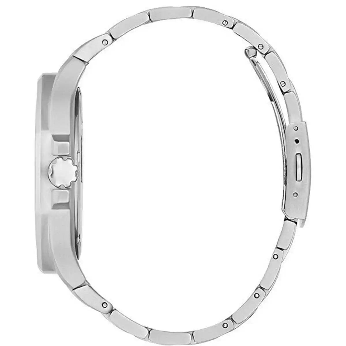 ساعة رجالي بهيكل فضي كريستالي من Guess King GW0497G1