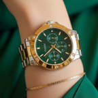 Guess Mist GW0723L1 Two-Tone Silver Gold Green Dial Ladies Watch