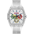 ساعة Guess Originals Phoenix V1051M1 بمينا أبيض وإطار شفاف متعدد الألوان