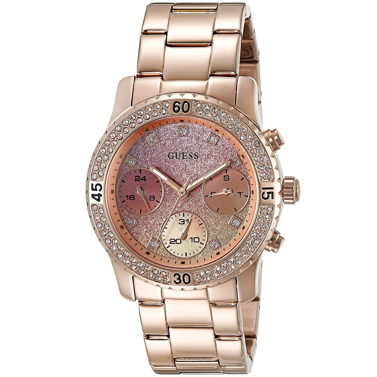Guess Confetti W0774L3 Rose Gold & Glitter Watch