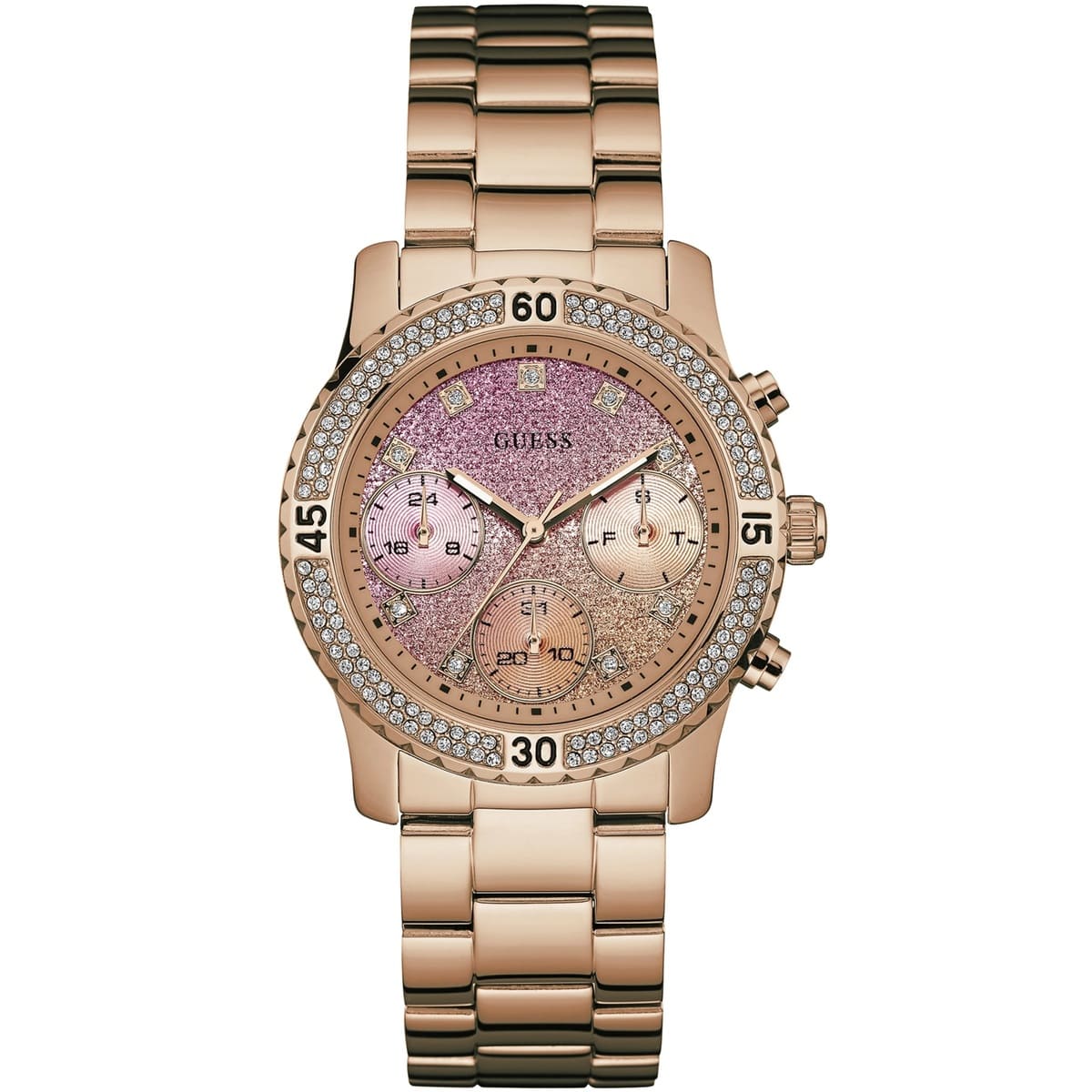 Guess Confetti W0774L3 Rose Gold & Glitter Watch
