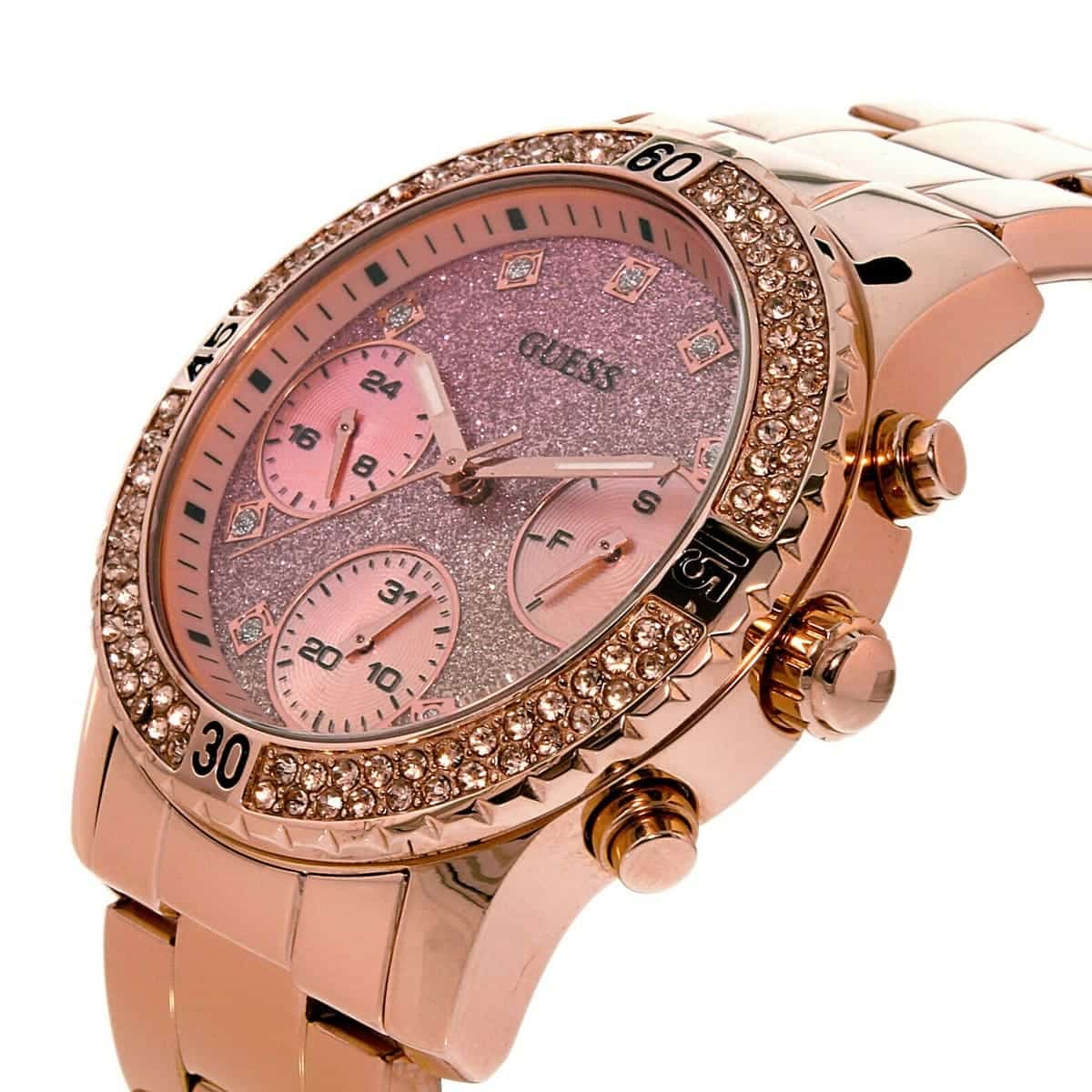 Guess Confetti W0774L3 Rose Gold & Glitter Watch