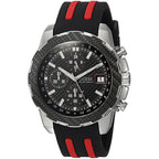 Guess Octane W1047G1 Silver Case Carbon Look Dial Black/Red Rubber Watch