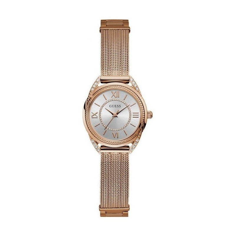 Guess Whisper W1084L3 Rose Gold Mesh Crystal Dial Women's Watch