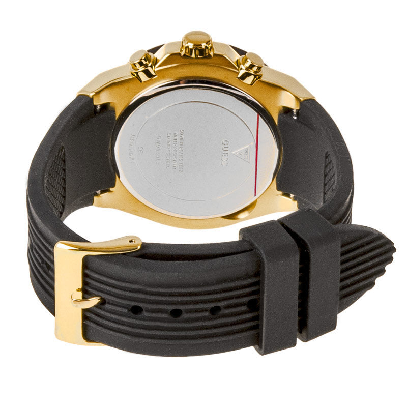 Guess athena Multi-Function GW0030L2 Gold Case Gold Dial Black Rubber Women's Watch