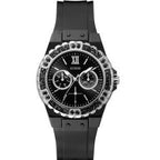 Guess Limelight GW0041L5 Multi-Function Black Crystal Men's Black Rubber Watch