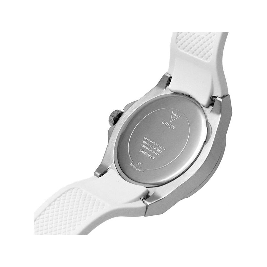 Guess Venus GW0118L3 Silver Case White Dial White Rubber Women's Watch