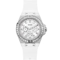 Guess Venus GW0118L3 Silver Case White Dial White Rubber Women's Watch