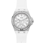 Guess Venus GW0118L3 Silver Case White Dial White Rubber Women's Watch