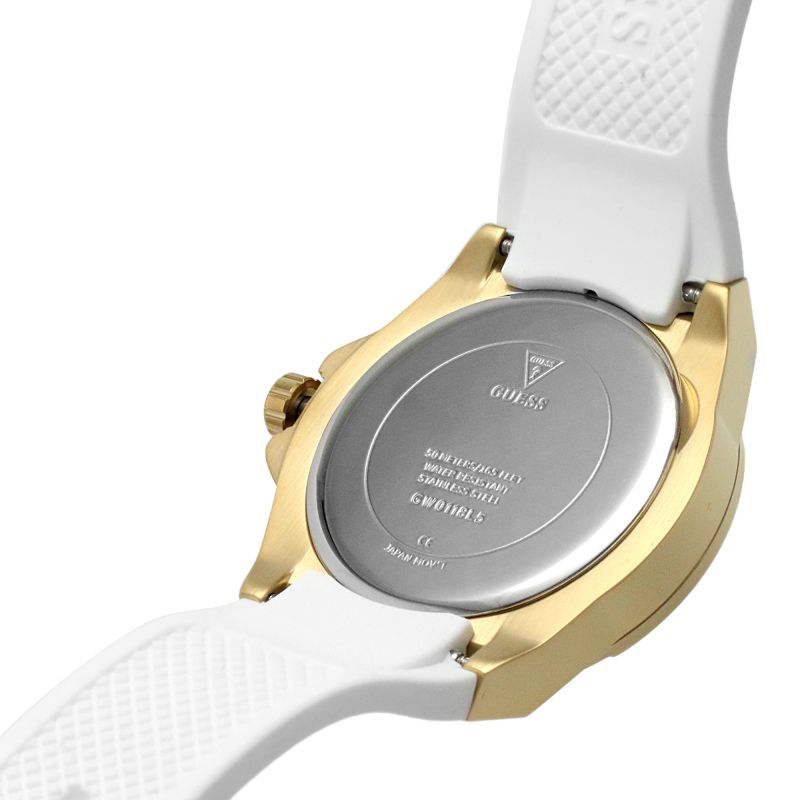 Guess Venus GW0118L5 Gold Case White Dial White Rubber Women's Watch