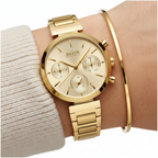 Original Hugo Boss Majesty Women's Watch - Full Gold Steel (1502532)