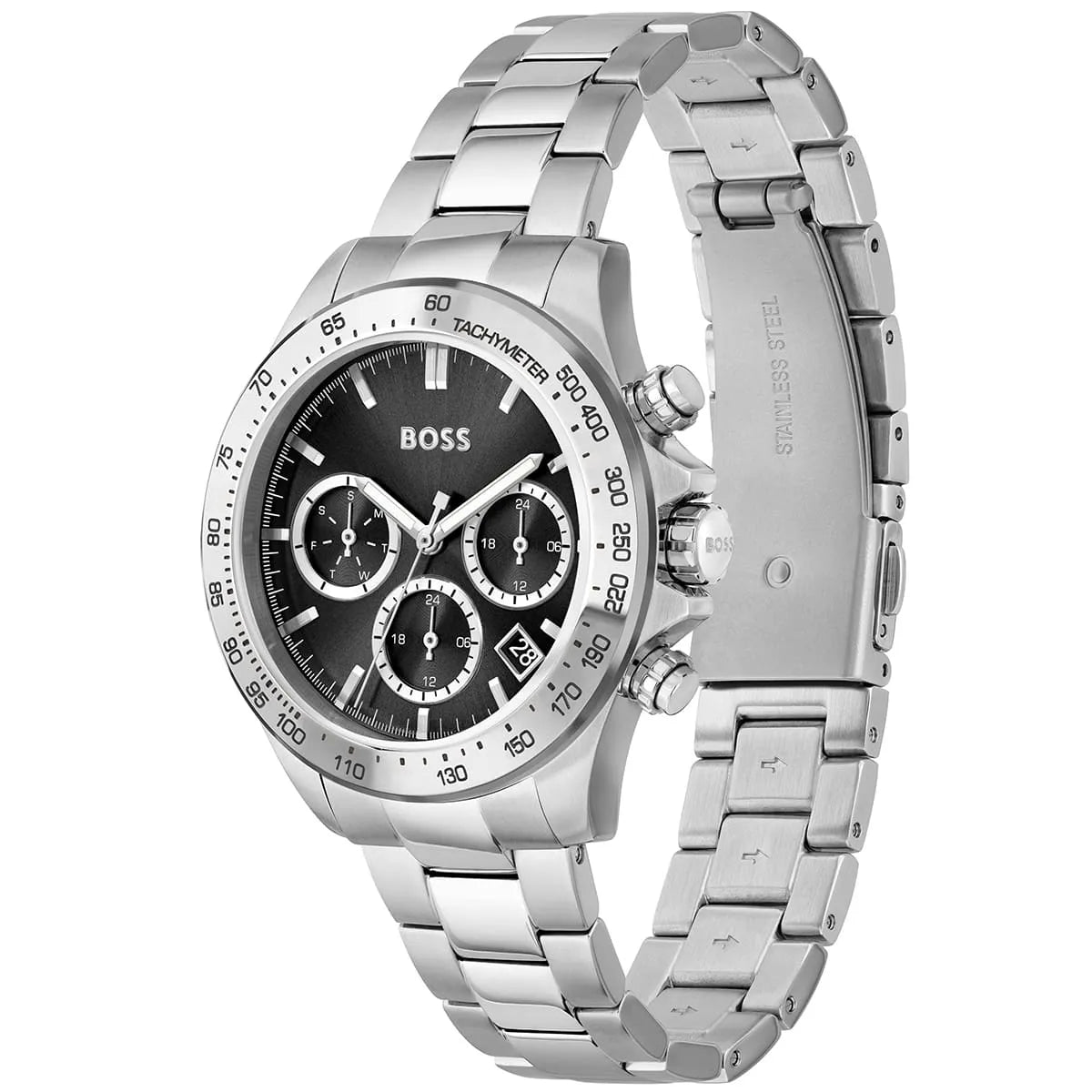 Original Hugo Boss Novia Women's Watch - Silver Steel & Dark Gray Dial (1502614)
