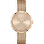 Original Hugo Boss Praise Women's Watch - Rose Gold Mesh & Crystal Ring Dial (1502548)