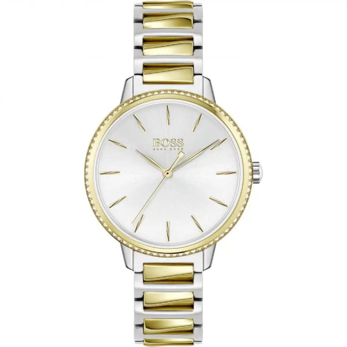 Original Hugo Boss Signature Women's Watch - Two-Tone & Crystal Bezel (1502568)