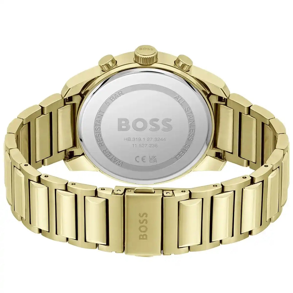 Hugo Boss Trace 1514006 Gold-Tone Black Dial Chronograph Men's Watch