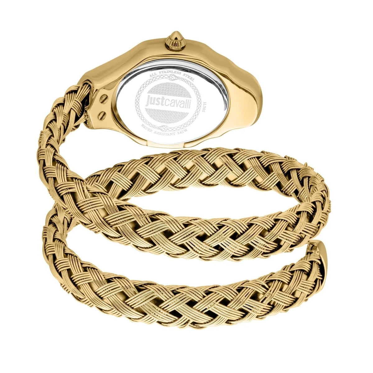 ساعة يد جست كافالي للنساء - Signature Snake Twined بالذهب الأصفر واللؤلؤ (موديل JC1L305M0025)