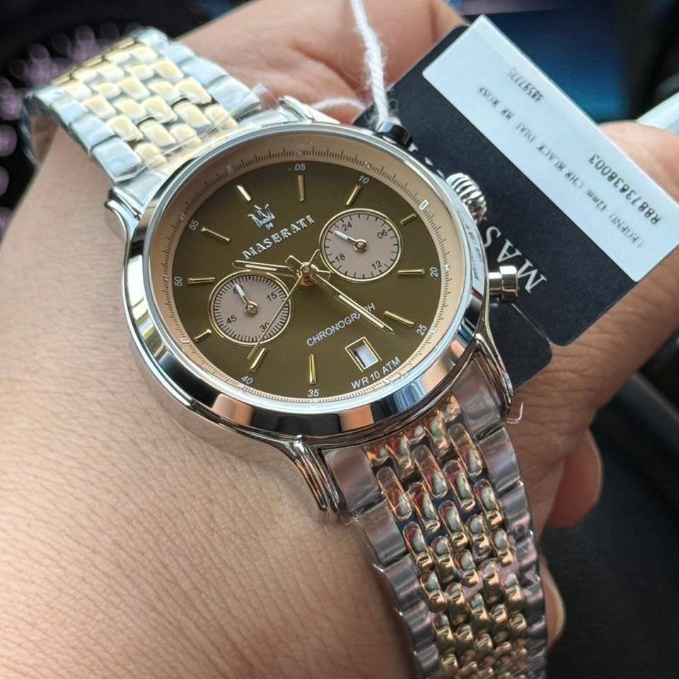 ساعة مازيراتي ليجند R8873638003 كرونوغراف باللونين الفضي والذهبي