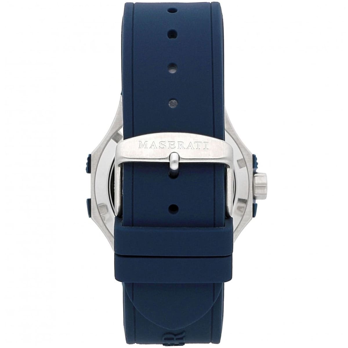 Maserati Potenza R8821108035 Automatic Skeleton Silver Case Blue Strap Watch