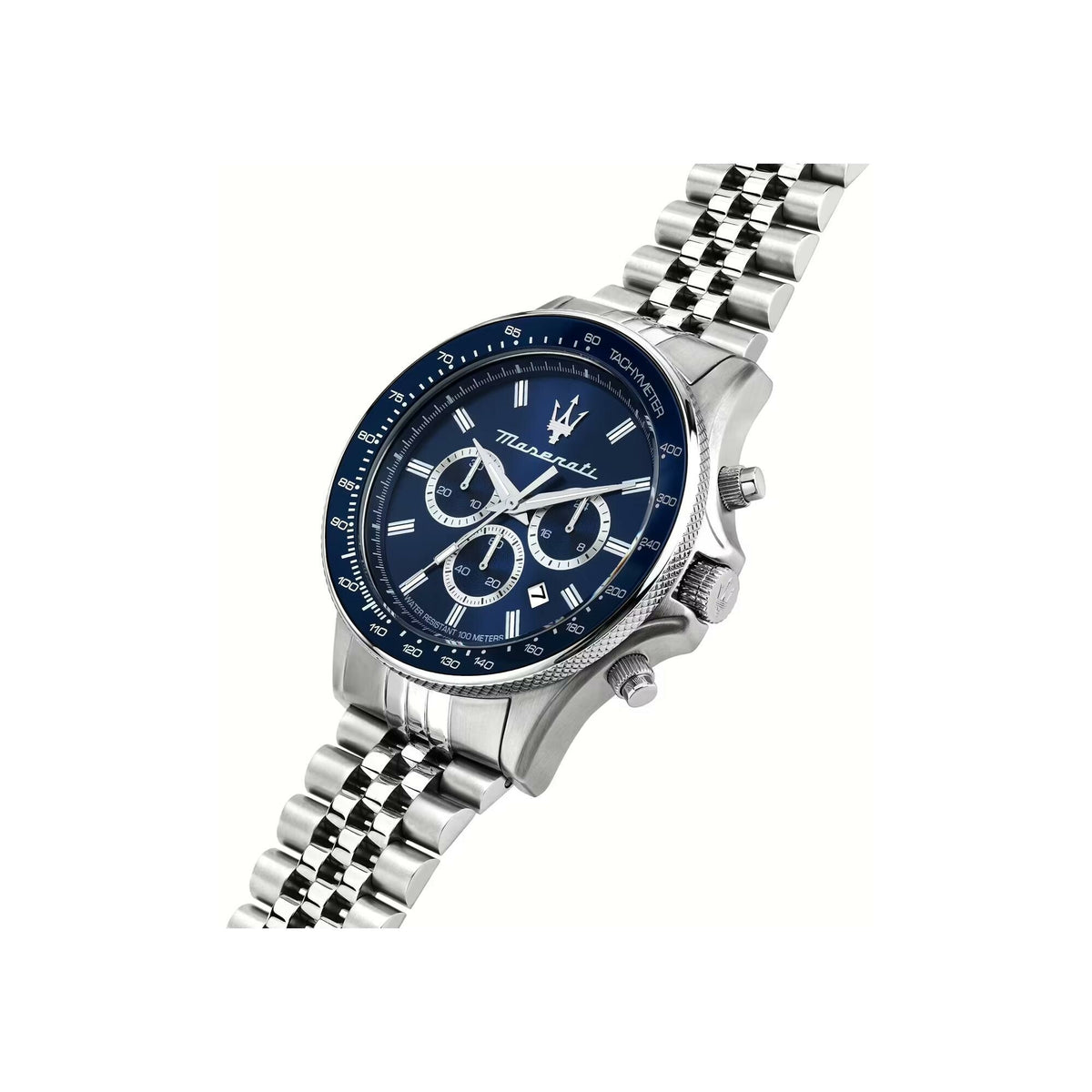Maserati Sfida R8873640025 Silver Jubilee Blue Dial Chronograph Watch