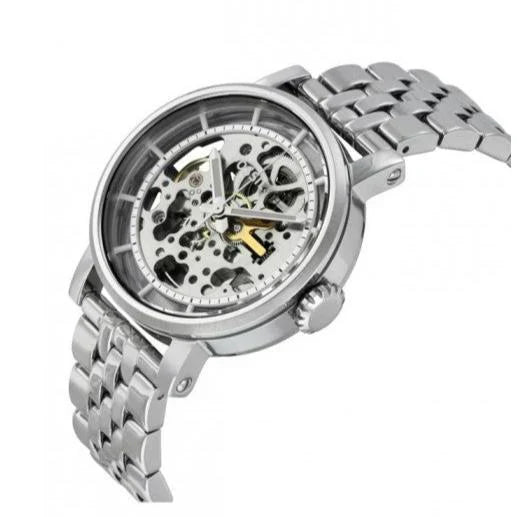 Fossil Original Boyfriend ME3067 Automatic Skeleton Silver Stainless Steel Watch