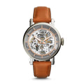 Fossil Original Boyfriend ME3109 Automatic Skeleton Tan Leather Watch
