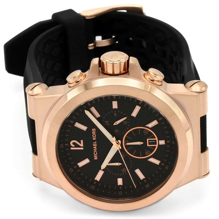 Michael Kors Dylan MK8184 Chronograph Black Rubber Strap Men's Watch